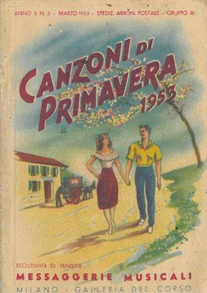 Canzoni di primavera 1953, Raccolta di tutte le canzoni di successo - copertina