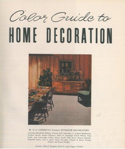 Color guide to home decoration - copertina