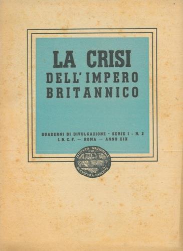 La crisi dell' Impero Britannico - copertina