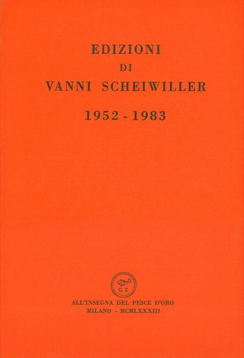 Edizioni di Vanni Scheiwiller 1952. 1983 - copertina