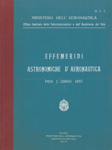 Effemeridi astronomiche d'aeronautica per l'anno 1937 - copertina