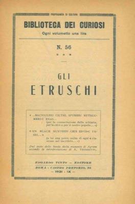 Gli Etruschi - copertina