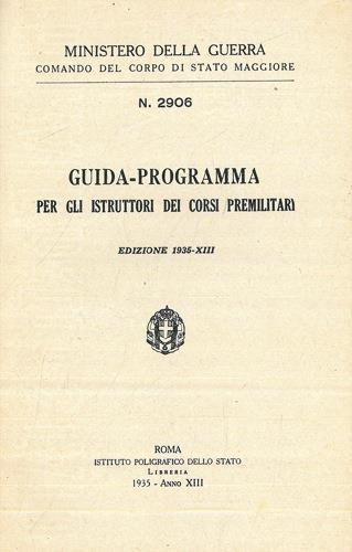 Guida-Programma per gli istruttori dei corsi premilitari - copertina