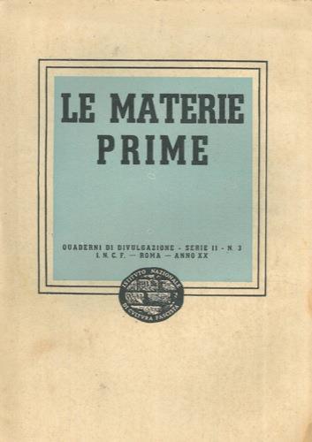 Le materie prime - copertina