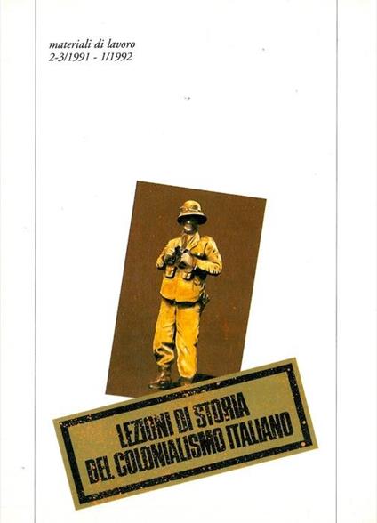 Lezioni di storia del colonialismo italiano. Materiali di lavoro - copertina