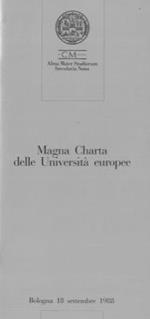 Magna Charta delle Università europee. Bologna, 18 settembre 1988