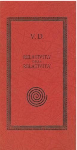 Relatività della relatività - copertina