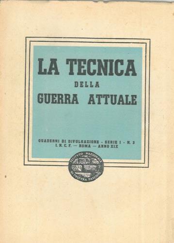 La tecnica della guerra attuale - copertina