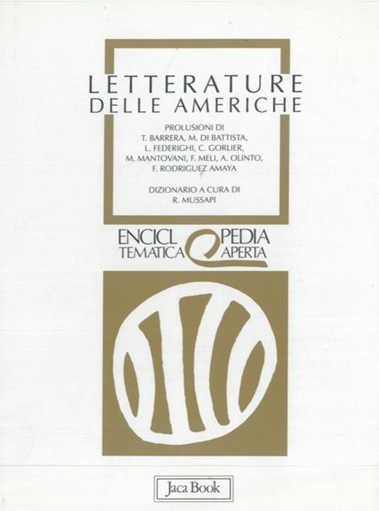 Letterature delle americhe - Trinidad Barrera Lopez - copertina