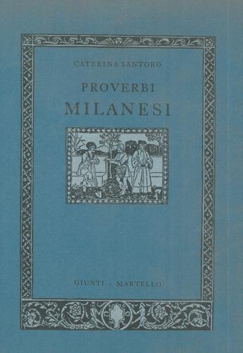 Proverbi milanesi - Caterina Santoro - copertina