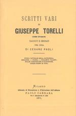 Scritti vari. Raccolti e ordinati per cura di Cesare Paoli. Storia naturale della buffoneria. Bizzarrie. Profili. Foglietti volanti. Follie scientifiche e filosofiche. Cinque giorni di cura