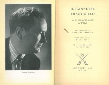 Il canadese tranquillo - H. Montgomery Hyde - copertina