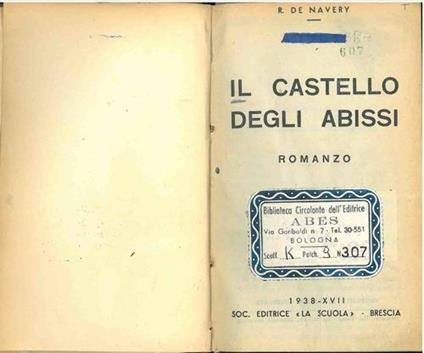 Il castello degli abissi - Raoul de Navery - copertina