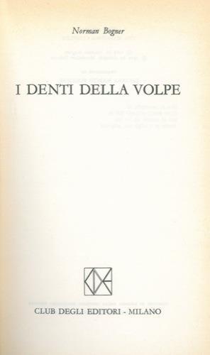 I denti della volpe - Norman Bogner - copertina