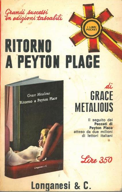Ritorno a Peyton Place - Grace Metalious - copertina