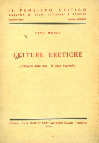 Letture eretiche - Pino Mensi - copertina