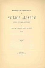 Opiniones nonnullae de Sylloge Algarum omnium hucusque cognitarum