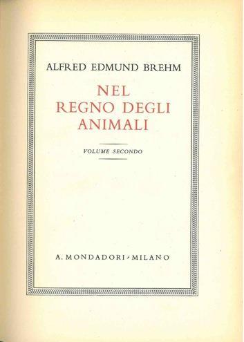 Nel regno degli animali - Alfred E. Brehm - copertina