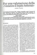 Per una valutazione della valutazione di Impatto Ambientale. Alcune considerazioni sulle procedure degli studi di impatto ambientale