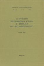 Lo sviluppo dell'economia agraria e i problemi del suo insegnamento