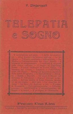 Telepatia e sogno - Francesco Zingaropoli - copertina