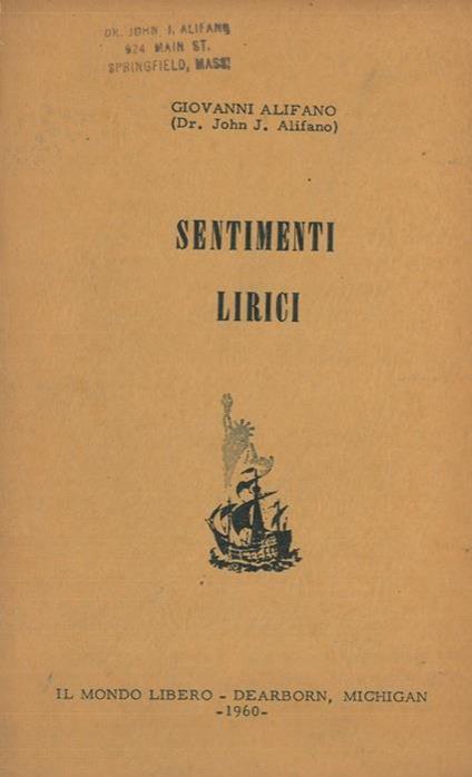 Sentimenti lirici - Giovanni Alifano - copertina