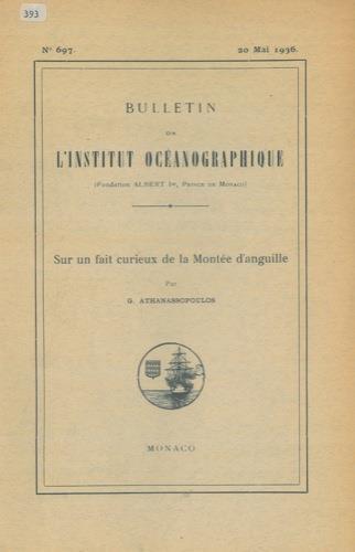 Sur un fait curieux de la Montée d'anguillle - G. Athanassopoulos - copertina