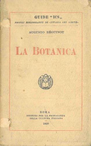 La botanica - Augusto Beguinot - copertina