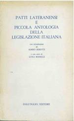 Patti Lateranensi e piccola antologia della legislazione italiana