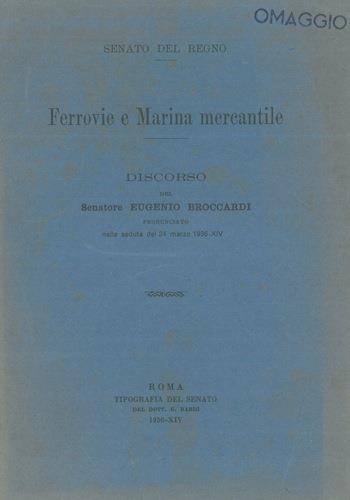 Ferrovie e Marina mercantile - Eugenio Broccardi - copertina