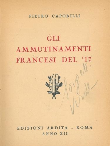 Gli ammutinamenti francesi del '17 - Pietro Caporilli - copertina