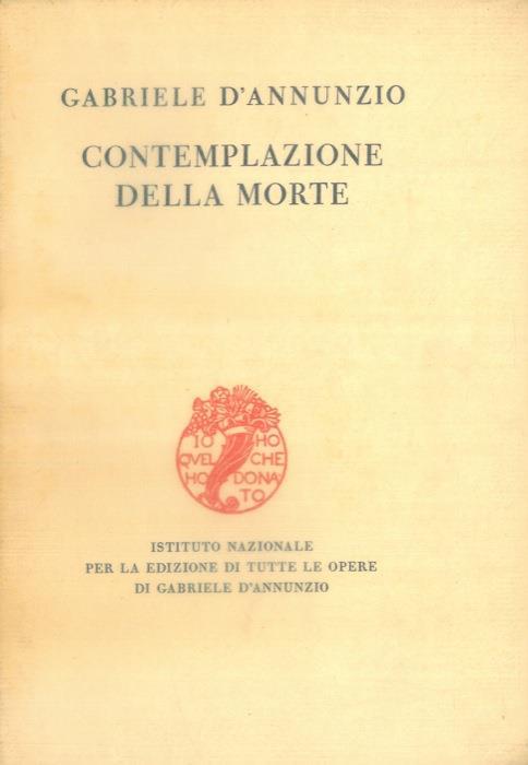 Contemplazione della morte - Gabriele D'Annunzio - copertina