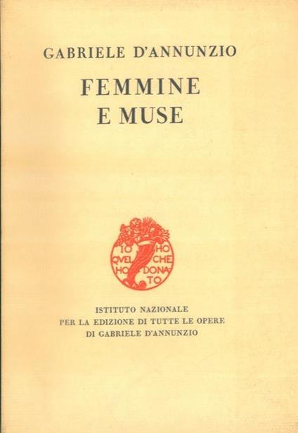 Femmine e muse - Gabriele D'Annunzio - copertina