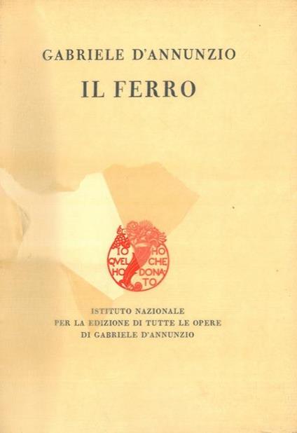 Il ferro - Gabriele D'Annunzio - copertina