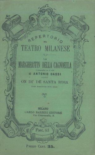 La Margheritin della Cagnoeula. On dì de Santa Rosa - Antonio Dassi - copertina