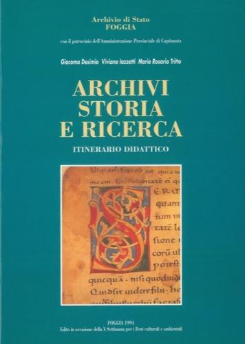 Archivi storia e ricerca. Itinerario didattico Giacoma Desimio