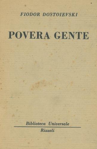 Povera gente - Fëdor Dostoevskij - copertina