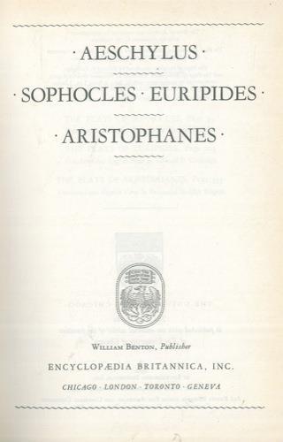 Aeschylus. Sophocles. Euripides. Aristophanes - Eschilo - copertina