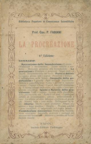 La procreazione - Pietro Fabiani - copertina