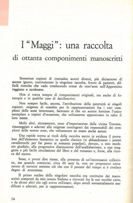 I Maggi : una raccolta di ottanta componimenti manoscritti - Romolo Fioroni - copertina