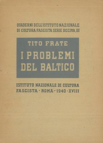 I problemi del Baltico - Tito Frate - copertina