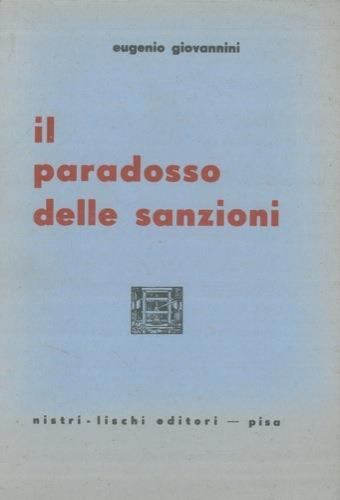 Il paradosso delle sanzioni - Eugenio Giovannini - copertina