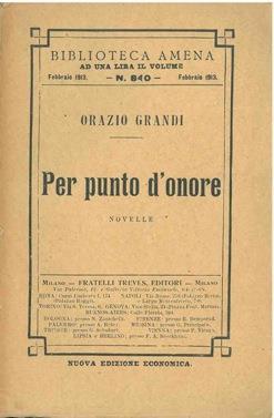 Per punto d'onore - Orazio Grandi - copertina