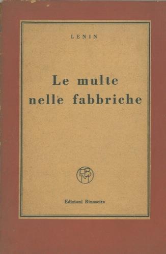 Le multe nelle fabbriche - Lenin - copertina