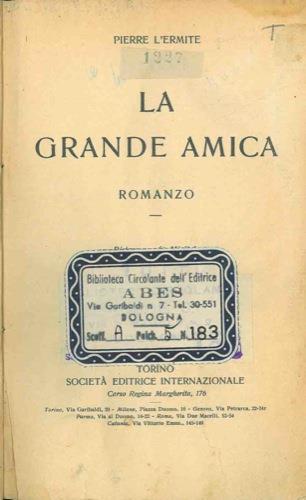 La grande amica - Pietro l'eremita - copertina