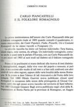 Carlo Piancastelli e il folklore romagnolo