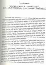 Anche questa é letteratura. L'esame di coscienza di un letterato di Serra