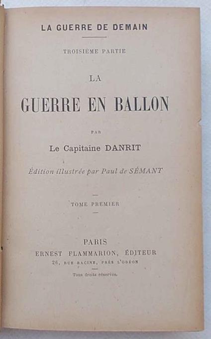 La guerre en ballon. - copertina