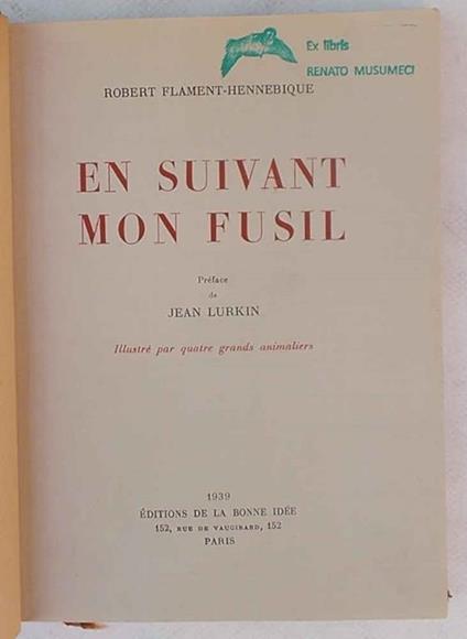 En suivant mon fusil - Patricia Flament - copertina