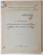 L' attività dell'Amministrazione Provinciale di Udine a vantaggio della produzione Zootecnica. Annali I